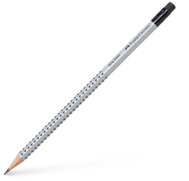 Faber Castell Μολύβι Grip Με Γόμα Γκρι B (12306185)