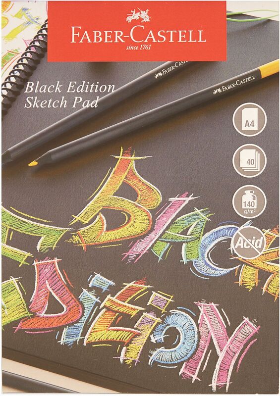 Faber Castell Μπλοκ Black Edition Α4 40 Φύλλων 140gr (12311221)