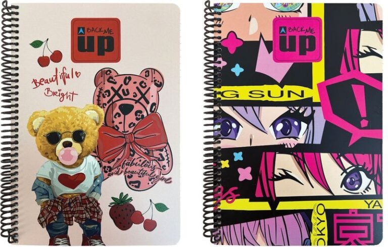 Fashion Bear-Anime Τετράδιο 17X25 Σπιράλ 2 Θεμάτων 70 Φύλλων-2 Σχέδια (357-32402)