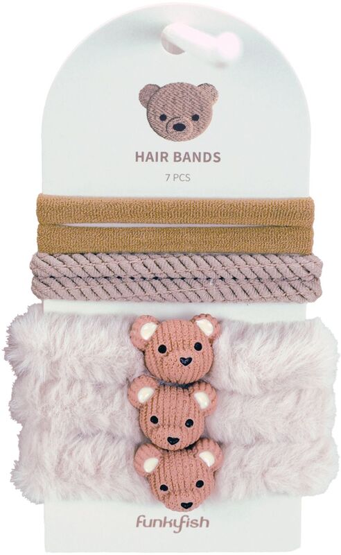 Funkyfish Bear Λαστιχάκια Μαλλιών White (300-30304)