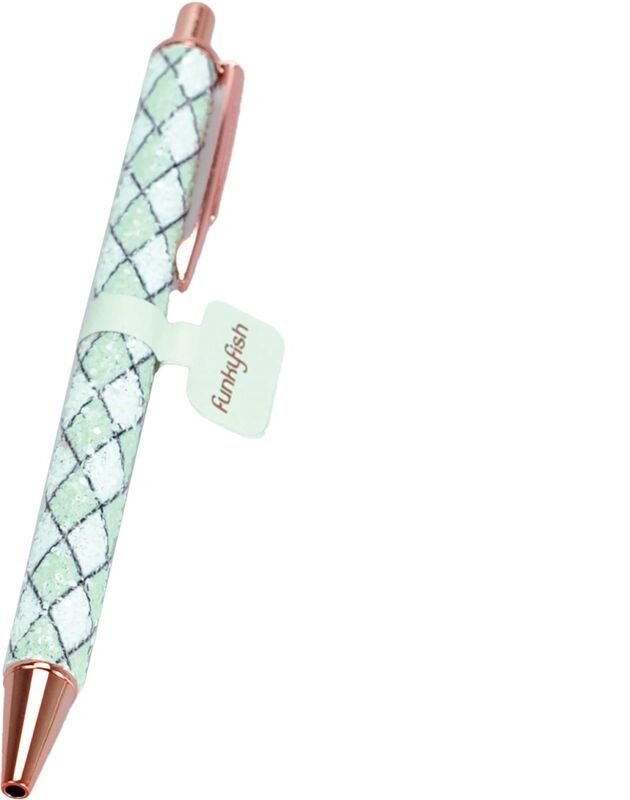 Funkyfish Bow Στυλό Green-White Sparkly (300-30336)