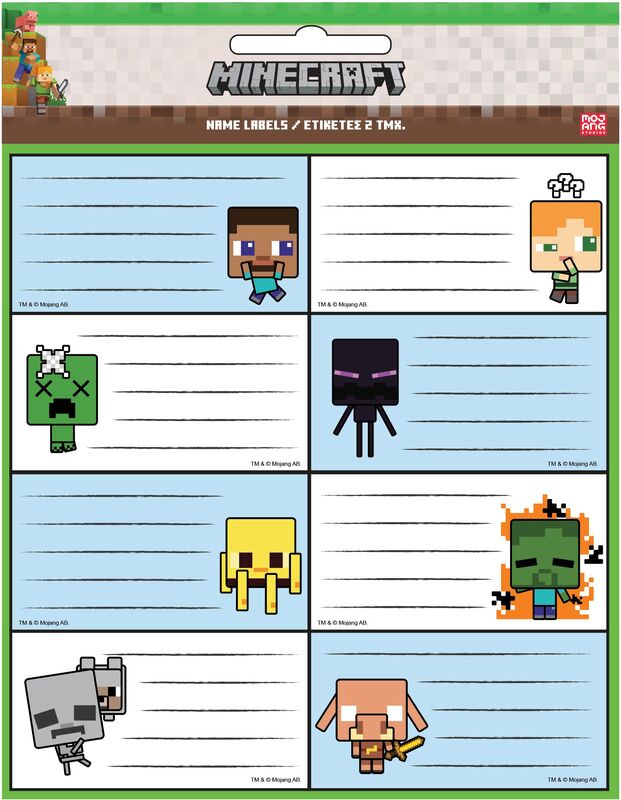 GIM Ετικέτα 2Τμχ Minecraft (775-70046)