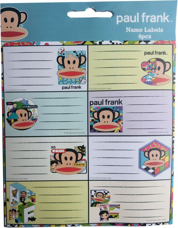 GIM Ετικέτα 4Τμχ Paul Frank-2 Σχέδια (775-28346)