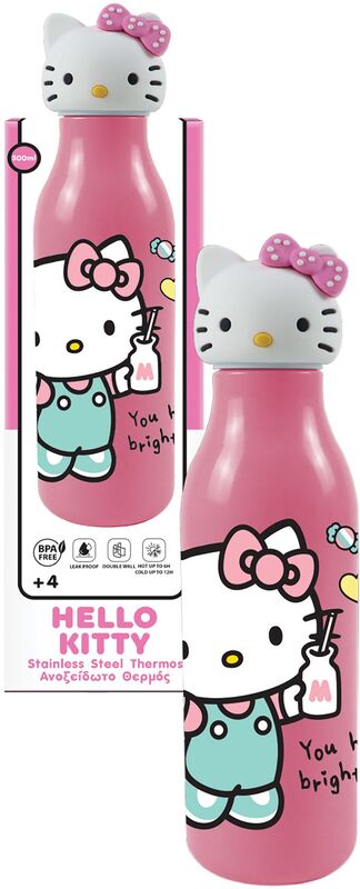 GIM Θερμός SS 500ml 3D Καπάκι Hello Kitty (557-97251)