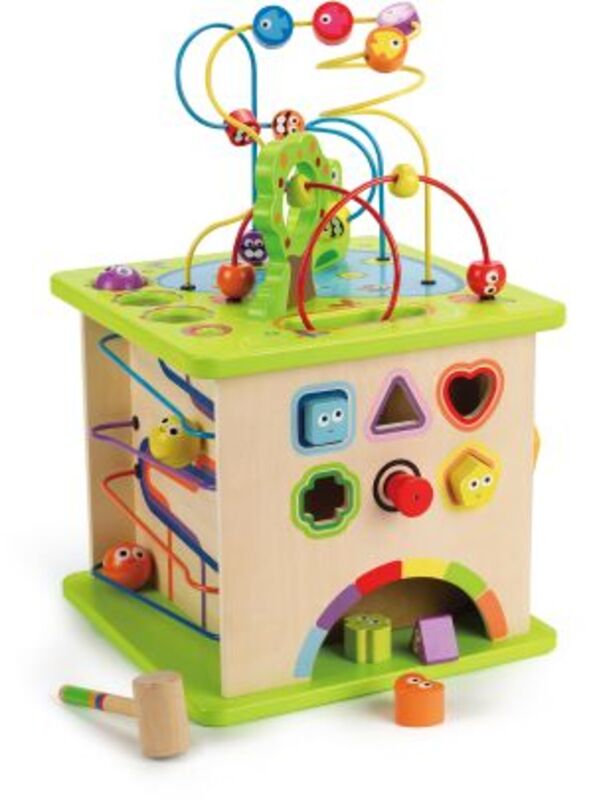 Hape Totally Amazing Ξύλινος Κύβος Δραστηριοτήτων Country Critters (E1810)