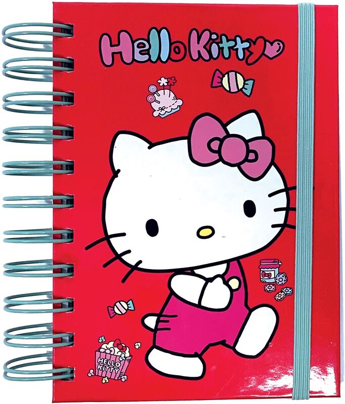 Hello Kitty Μπλοκάκι Α6 Με Λάστιχο (335-76003)