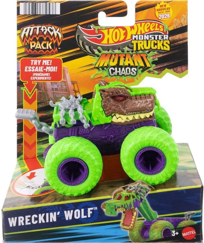 Hot Wheels Monster Trucks Οχήματα-Attack Pack-5 Σχέδια (JMK92)