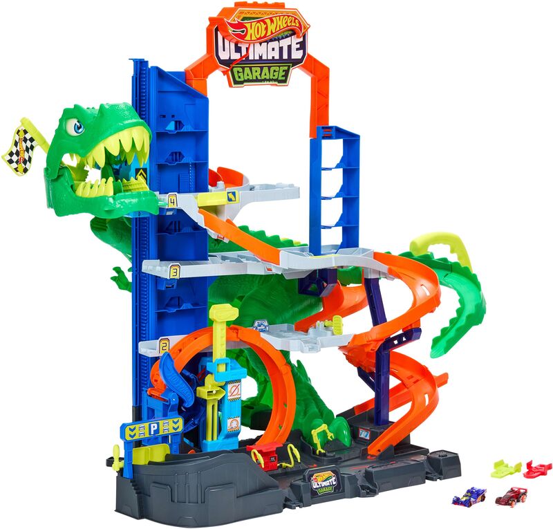 Hot Wheels Απόλυτο Γκαράζ T-Rex Με Πίστα City (JHL98)