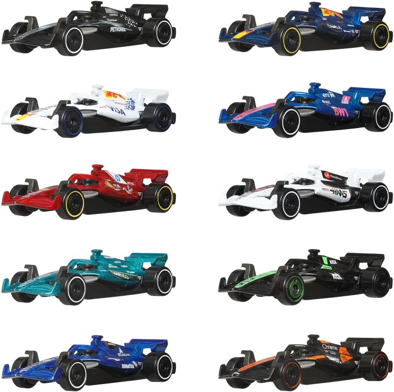 Hot Wheels Αυτοκινητάκια F1 Σετ Των 10 (JMM24)