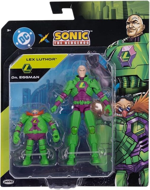 Jakks Pacific DC X Sonic The Hedgehog Φιγούρα 2.5'' & Φιγούρα 5'' Σετ Φιγούρες W.3-3 Σχέδια (434824)