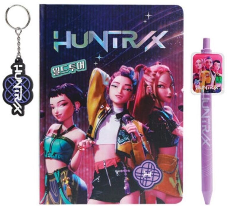 KE K-Pop Demon Hunters Huntrix Σετ Σημειωματάριο Με Στυλό & Μπρελόκ (KD722045)