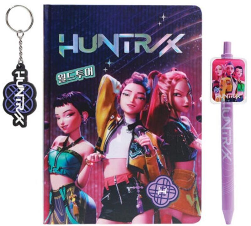 KE K-Pop Demon Hunters Huntrix Σετ Σημειωματάριο Με Στυλό & Μπρελόκ (KD722045)