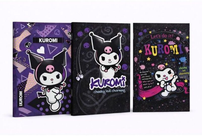Kuromi 26 Τετράδιο Καρφίτσα 17x25 40 Φύλλων-3 Σχέδια-1Τμχ (26300)
