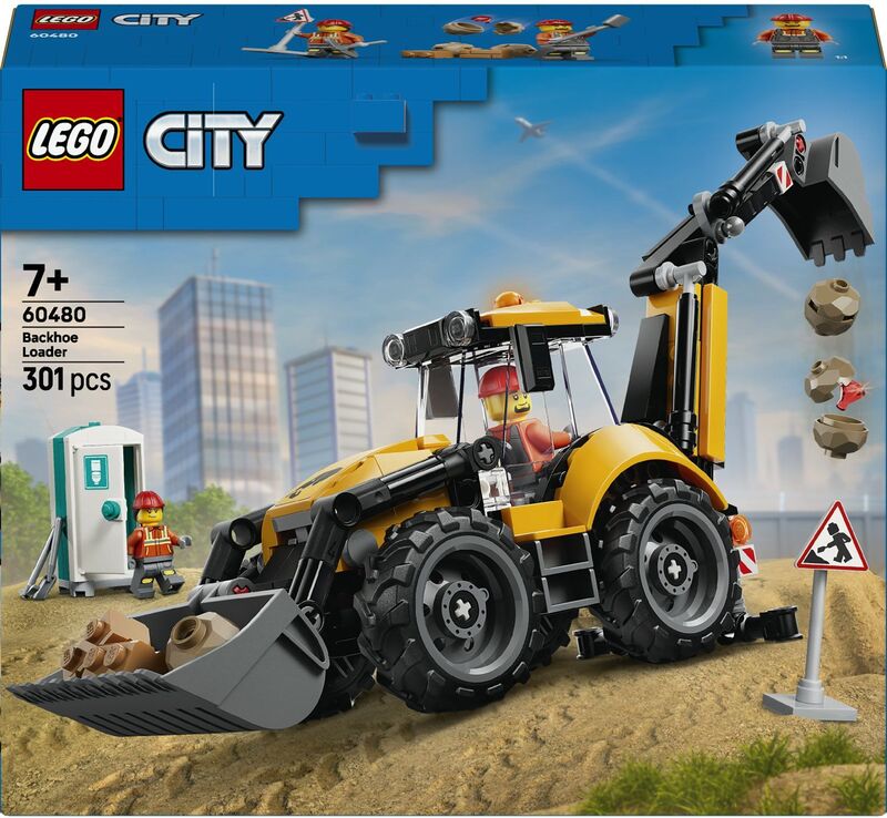 LEGO® City Yellow Backhoe Loader (60480)