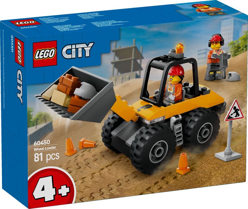 LEGO® City Yellow Construction Wheel Loader (60450)