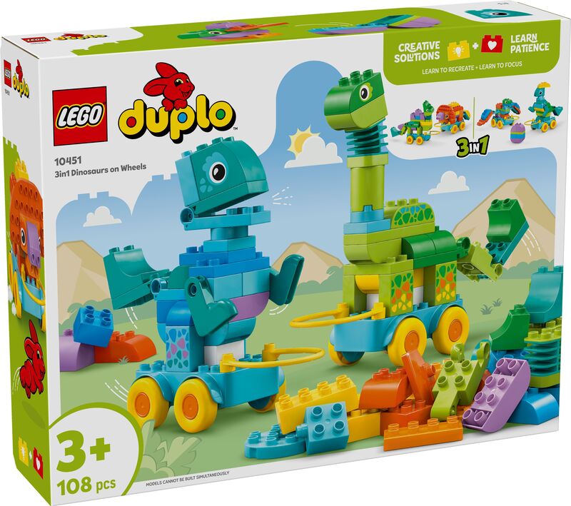 LEGO® DUPLO® 3in1 Dinosaurs On Wheels (10451)