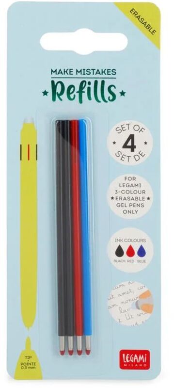 Legami Refills Erasable Pen-Make Mistakes 4pcs. (REFTEP0001)