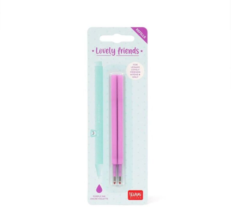 Legami Refills Gel Pen Lovely Friends-Lovely Friends Refill Set-Purple (REFCPP0008)
