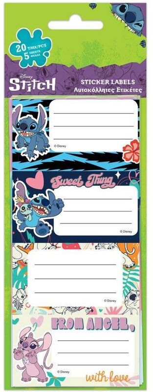 Lilo & Stitch Ετικέτες Αυτοκόλλητες 20Τμχ (0000564614)