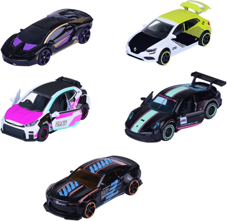Majorette D/C Giftpack Neon Racer Σετ 5 Οχήματα 7.5cm (8504105004)