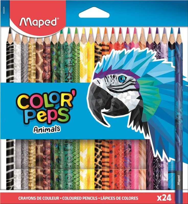 Maped Ξυλομπογιές Άγρια Ζώα-24Τμχ (832224)