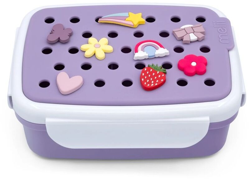 Melii Φαγητοδοχείο Bento Με Charms 880ml Purple (MEL27630)