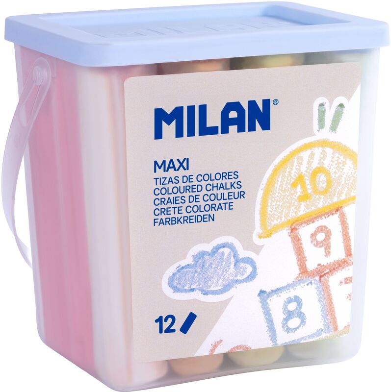Milan Κιμωλίες Maxi Χρωματιστές 12Τμχ (325-01862-249112)