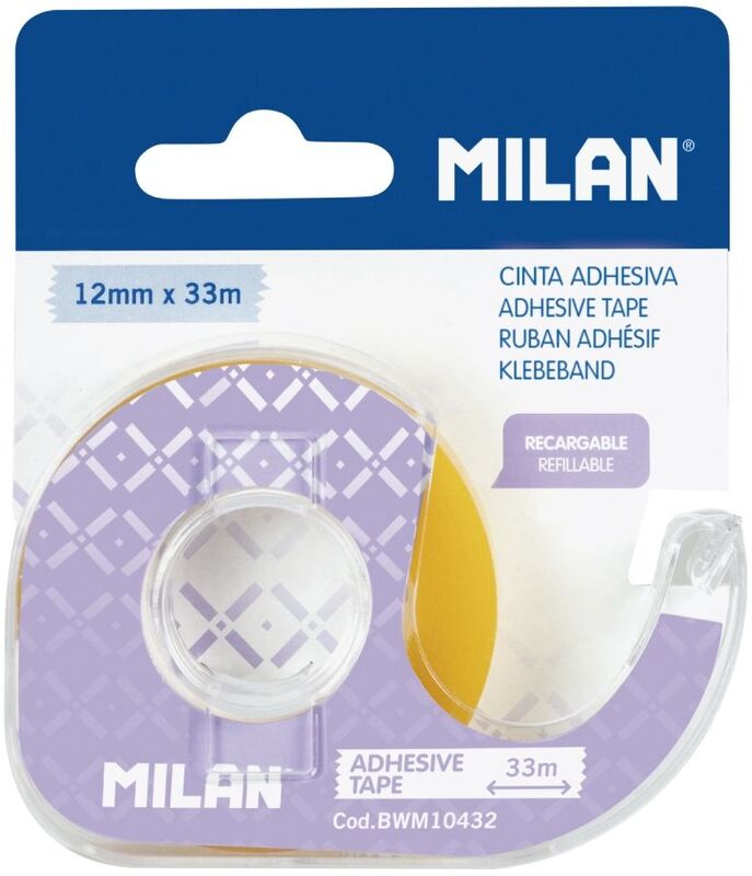 Milan Κολλητική Ταινία Διάφανη Με Βάση 12mm x 33m (325-01147-BWM10432)