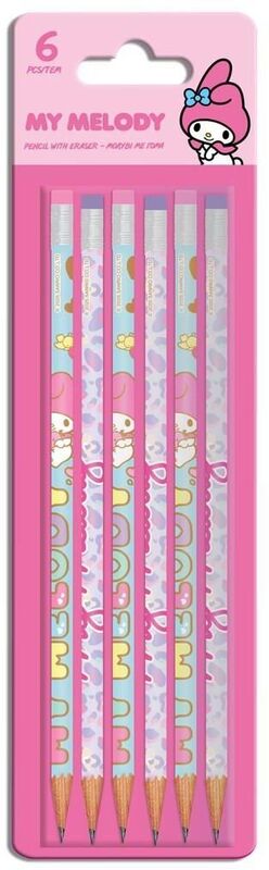 My Melody Μολύβι Με Γόμα 6τμχ (000490133)