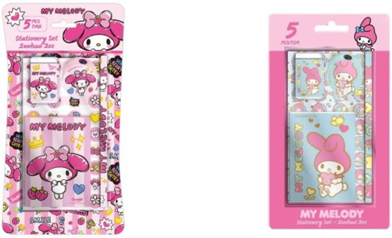 My Melody Σχολικό Σετ 5Τμχ-2 Σχέδια-1Τμχ (000490289)