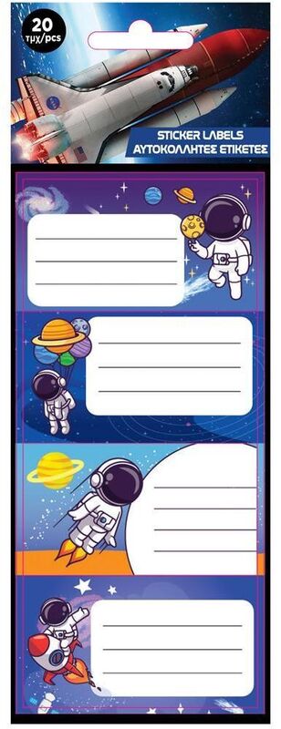 NASA Ετικέτες Αυτοκόλλητες 20Τμχ (000486092)