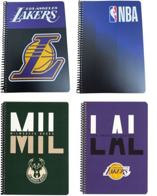NBA Τετράδιο 17x25 Σπιράλ 2 Θεμάτων 70 Φύλλων 1Τμχ-4 Σχέδια (338-93402)
