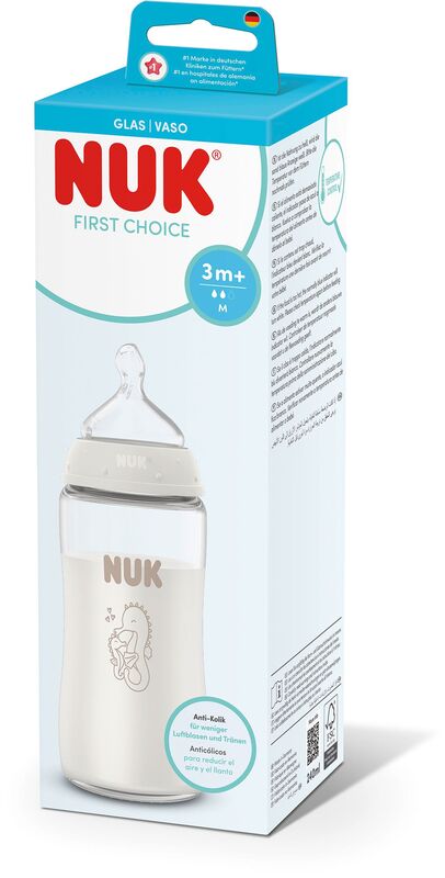 Nuk Μπιμπερό Γυάλινο F.C. 240ml Temperature Control (10212058)