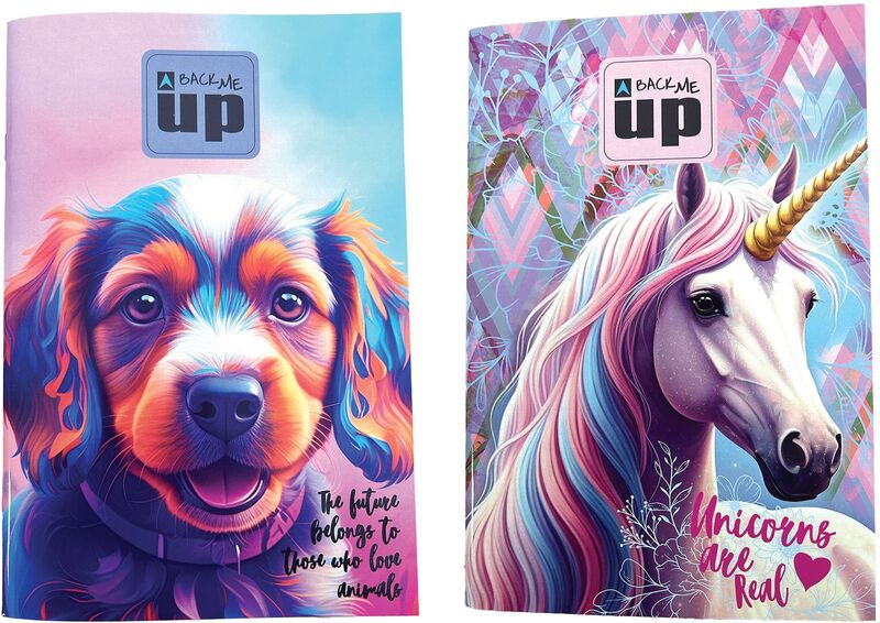 Pastel Unicorn-Puppy Τετράδιο 17X25-2 Σχέδια (357-41400)