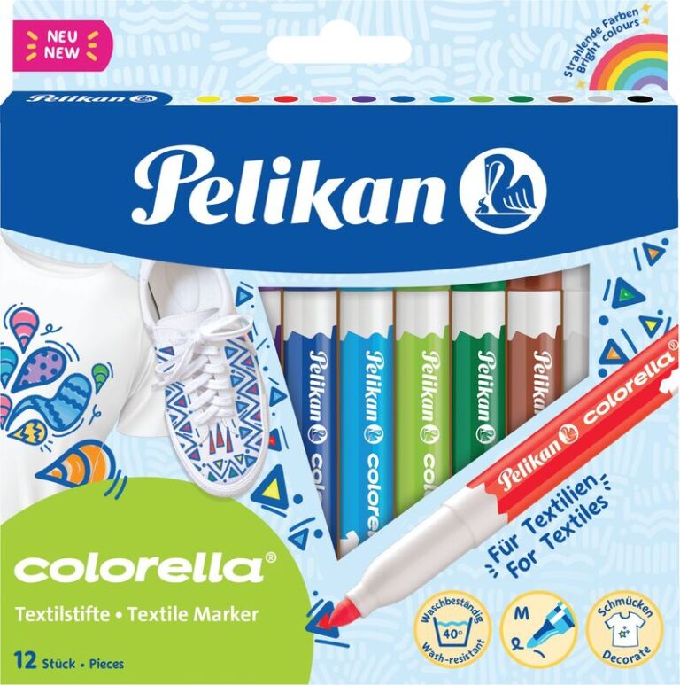 Pelikan Μαρκαδόροι Υφάσματος Colorella 12 Χρώματα (814584)