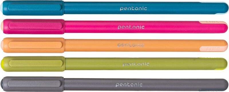 Pentonic Στυλό Stick 0.7 Μπλε-5 Σχέδια-1Τμχ (12490050-12490052)