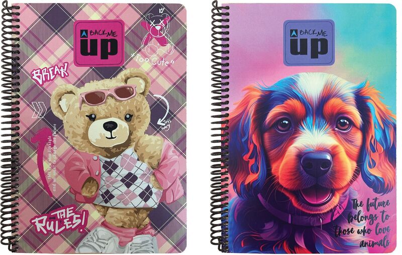 Puppy-Scotch Bear Τετράδιο 17X25 Σπιράλ 2 Θεμάτων 70 Φύλλων-2 Σχέδια (357-42402)