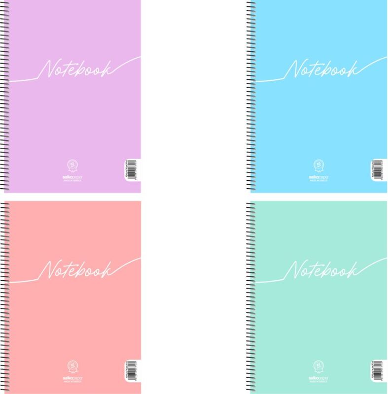 Salko Τετράδιο Notebook Σπιράλ 17x25cm 4 Θεμάτων 120 Φύλλων 4 Σχέδια-1Τμχ (6314)