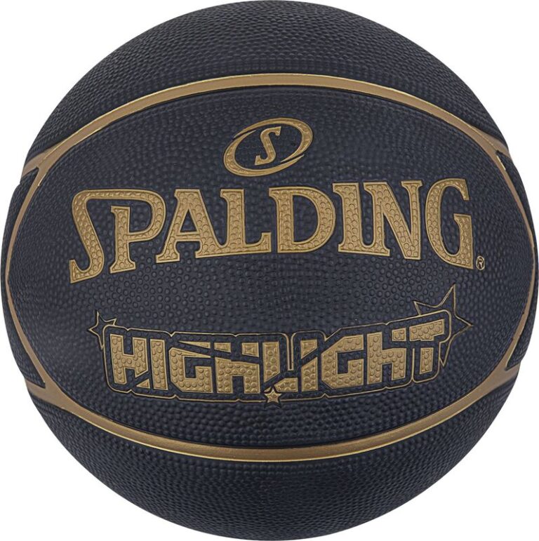 Spalding Μπάλα Μπάσκετ Highlight Black/Gold S7 (84-355Z1)