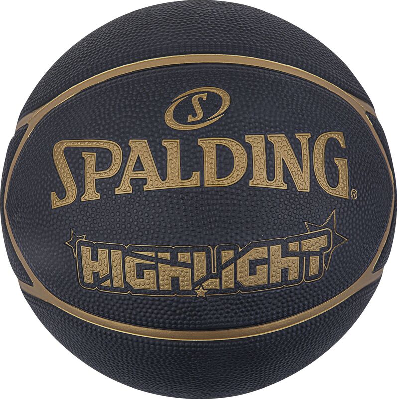 Spalding Μπάλα Μπάσκετ Highlight Black/Gold S7 (84-355Z1)
