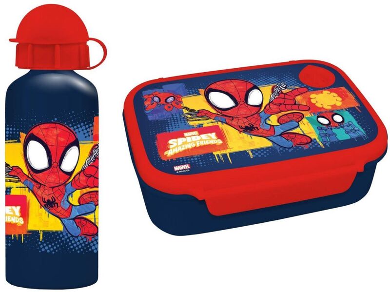 Spidey Φαγητοδοχείο-Παγούρι Αλουμινίου Σετ (000508537)