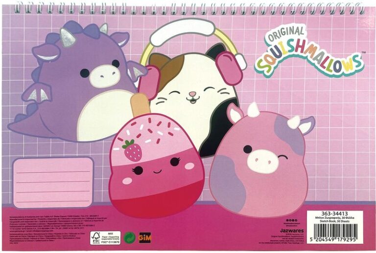 Squishmallows Μπλοκ Ζωγραφικής Α4 30 Φύλλων (363-34413)