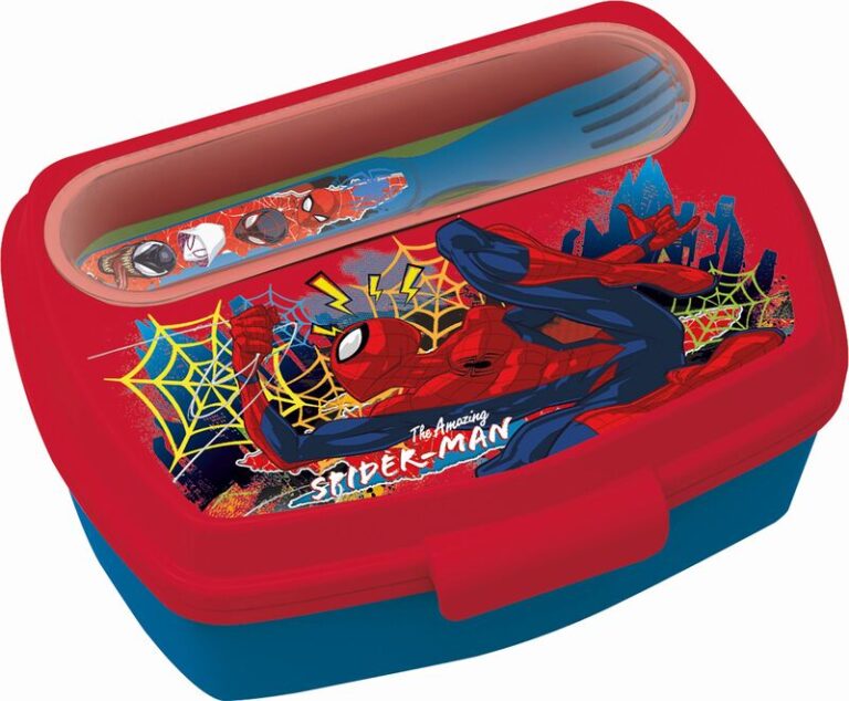 Stor Δοχείο Φαγητού Με Κουτάλι/Πιρούνι Spiderman Moving Target (108180)