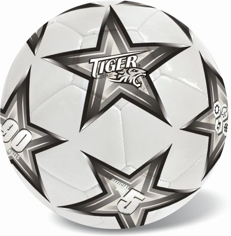 Μπάλα Ποδοσφαίρου Soccer Star Black/Grey S5 (35-864)