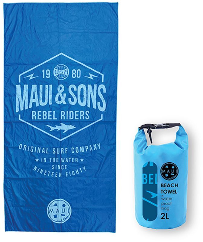 Πετσέτα Θαλάσσης Maui 90x180cm Rebel Riders-Αδιάβροχη Θήκη (4951)