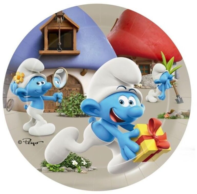Πιάτα 18εκ.Smurfs 8Τμχ (B810398)