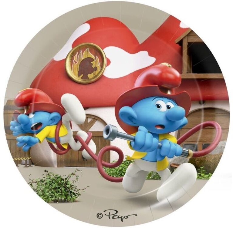Πιάτα 23εκ.Smurfs 8Τμχ (B810397)