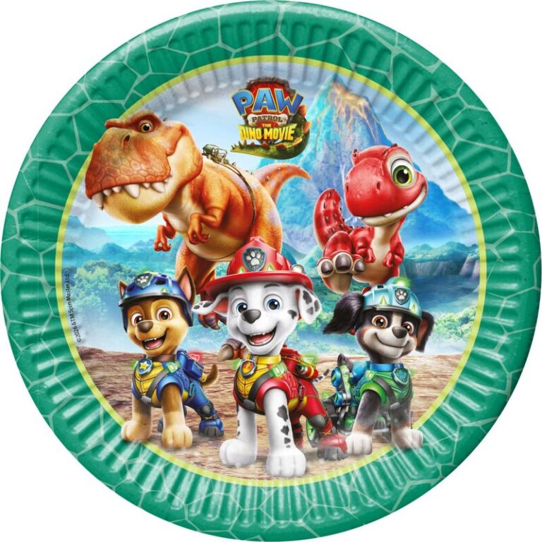 Πιάτα Μεγάλα Paw Patrol Dino 23cm 8Τμχ (98797)