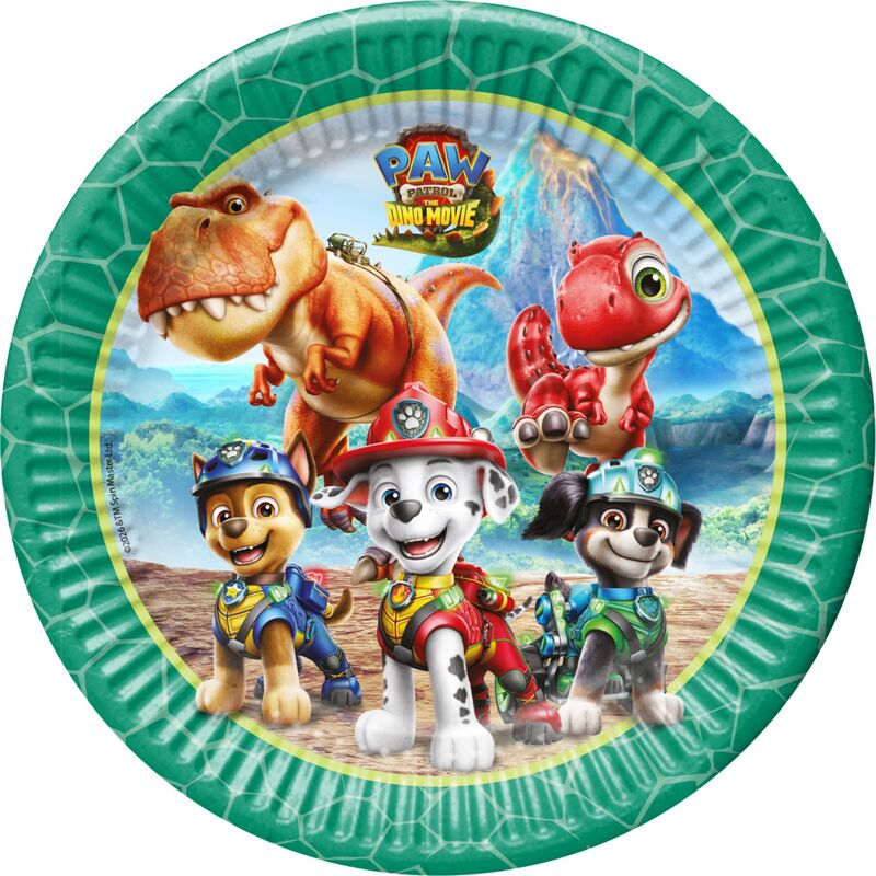 Πιάτα Μεγάλα Paw Patrol Dino 23cm 8Τμχ (98797)
