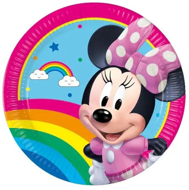 Πιάτα Μεσαία Minnie Rainbow Makes Me Smile 20cm 8Τμχ (97239)